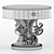 Classic White Gold Patina Bedside Table 3D model small image 10