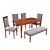 Stylish Dining Set: Table & Chair 3D model small image 1