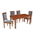 Stylish Dining Set: Table & Chair 3D model small image 3