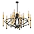 Elegant Chiaro Irida Hanging Chandelier 3D model small image 1