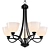 Opulent Italian Bronze Chandelier 3D model small image 1