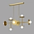 Modern Metal and Glass Ball Chandelier 3D model small image 2