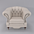 Classic KOH-I-NOOR Armchair in Oregon Eco Leather 3D model small image 1