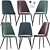 Lush Green Velvet Dining Chair 3D model small image 1