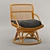 Elegant Wooden Armchair 3D model small image 1