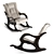 Elegant Somerset Light Rocking Chair 3D model small image 2