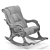 Elegant Somerset Light Rocking Chair 3D model small image 5