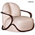 Luxurious Giorgetti Hug Armchair 3D model small image 1