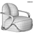 Luxurious Giorgetti Hug Armchair 3D model small image 3