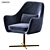 Plush Velvet Swivel Lounge Chair 3D model small image 1