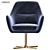 Plush Velvet Swivel Lounge Chair 3D model small image 2