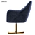 Plush Velvet Swivel Lounge Chair 3D model small image 4