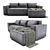 Modern Cozy Sofa with Plaid 3D model small image 1