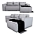 Modern Cozy Sofa with Plaid 3D model small image 2
