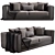 Elve Luxury Noir Sofa 3D model small image 1