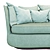 Apollo Modern Luxury Sofa 3D model small image 3