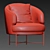 Elegant Emerald Velvet Accent Chair 3D model small image 3