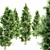  Majestic Forest: Eastern Red Cedar 5-Tree Scene 3D model small image 2