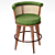 George Velvet Stool with Wood Base 3D model small image 4