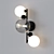 Modern Triple Glass Wall Sconce 3D model small image 1