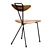 Industrial Plywood Dining Chair 3D model small image 3