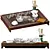 Chaban Tea Board Set: Elegant Ceremonial Utensils 3D model small image 1