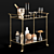 Elegant Felicity Bar Cart: Enhance Your Entertaining Space 3D model small image 1