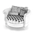 Haute House Harlow Sage Cuddle Chair - Luxury Comfort for Your Home 3D model small image 5