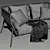 Roda PIPER 102: Stylish Sofa 3D model small image 2