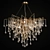 Elegant Drop Shaped Pendant Chandelier 3D model small image 2