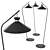 Sleek Japanese Floor Lamp by Midj 3D model small image 1