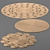 Handmade Jute Carpet Set 3D model small image 1