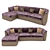 Classic Italian Corner Sofa DRUM ESSEPI 3D model small image 1