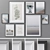  Modern Abstract Photo Frames Set 3D model small image 1