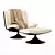 Luxury Velvet Armchair 3D model small image 1