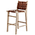 Elegant Braided Leather Calixa Stool 3D model small image 2