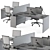 Executive Office Furniture Set 3D model small image 5