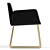 Sleek Metal-Legged Chair 3D model small image 3