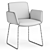 Sleek Metal-Legged Chair 3D model small image 5
