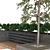 Botanical Bench Set - 3 Plant Trees 3D model small image 3