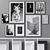 Modern Abstract Photo Frames Set 3D model small image 1