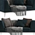 Modern Comfort: Charles Large | Blue Armchair 3D model small image 3