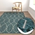 Luxury Carpet Collection: Set of 3 High-Quality Carpets 3D model small image 5