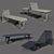 Puntogroup Infinity: Stylish Bench & Chaise Lounge 3D model small image 1