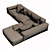 Casa Corner Sofa w/ Pouf: Stylish & Spacious 3D model small image 5