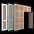Stylish Rattan Door Set 3D model small image 5