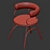 Elegant Austin Dining Chair 3D model small image 5