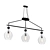 Elegant Oiled Bronze Chandelier 3D model small image 1