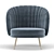 Elegant Barrel Chair: Sophisticated and Stylish 3D model small image 2