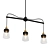 Elegant Glass Linear Chandelier 3D model small image 1